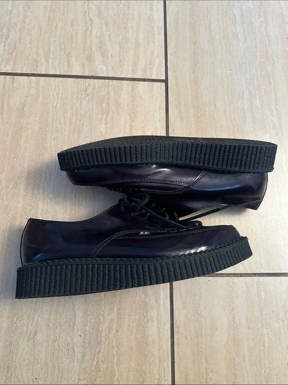 TUK Faux Leather Patent Pointy Toe Creepers Shoes Men’s Size 7